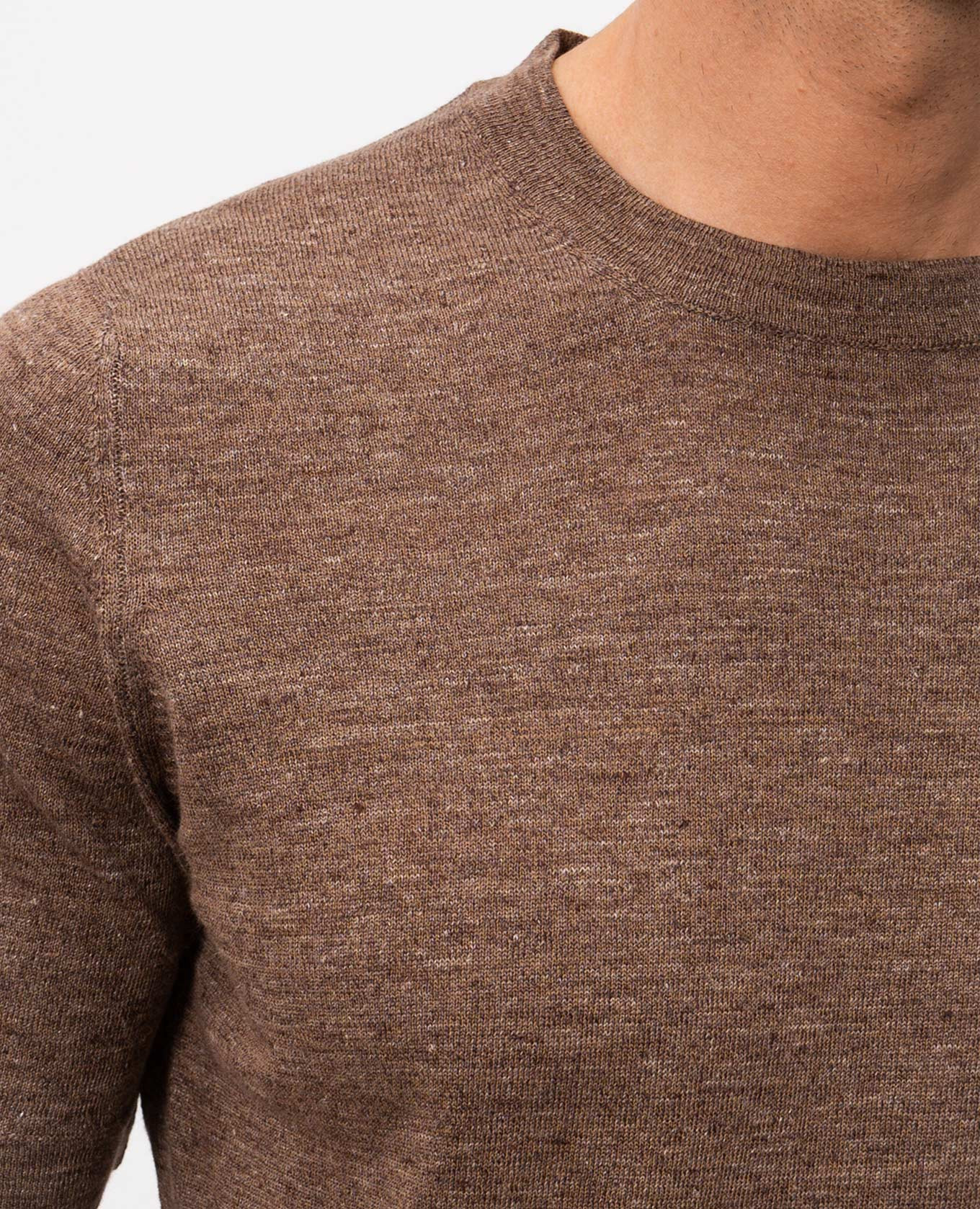 Brown linen t-shirt Brunello Cucinelli 5