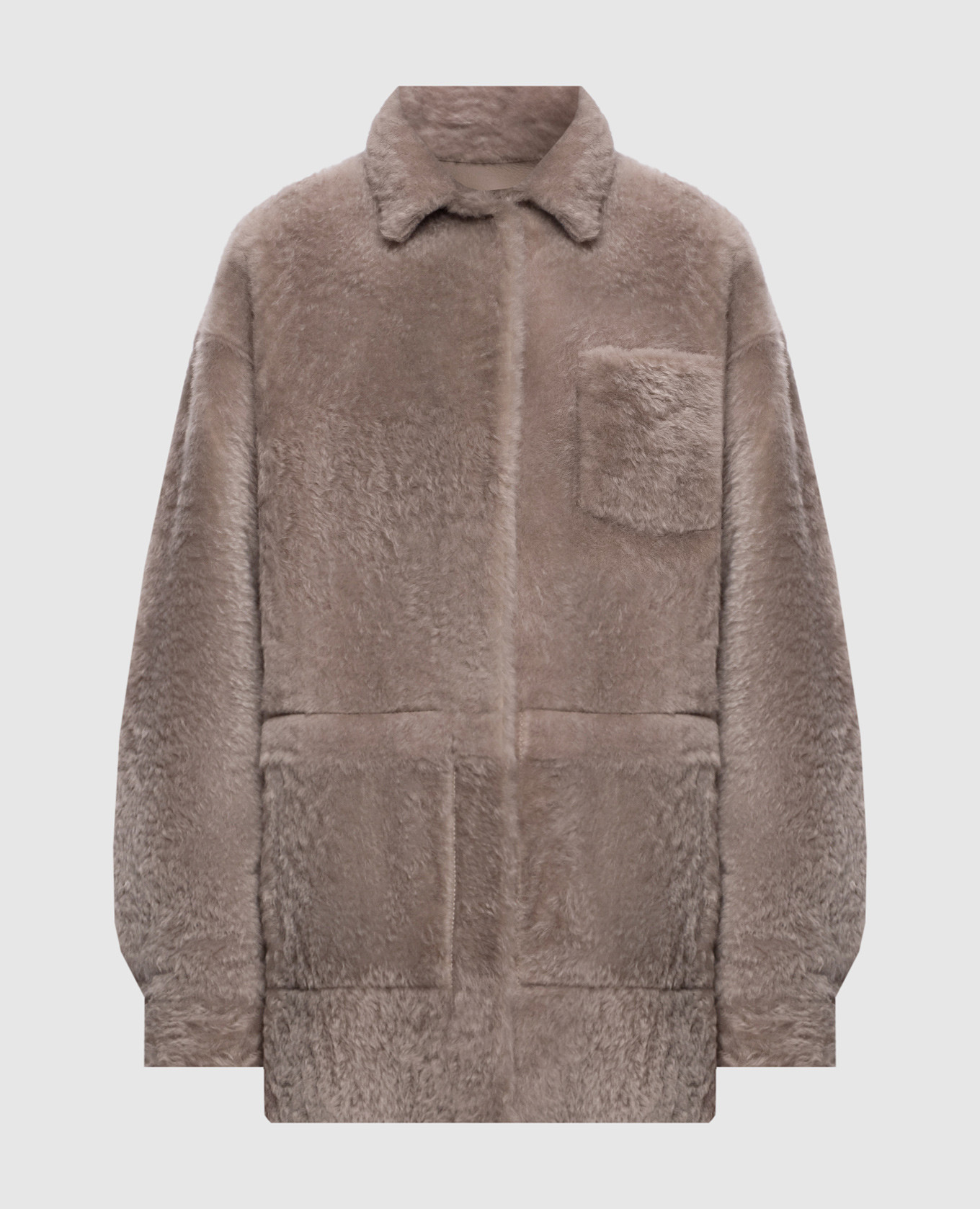 Beige reversible sheepskin coat Gaby