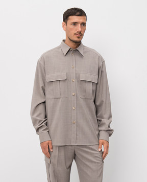 Dolce&Gabbana Beige wool shirt G5OJ2THU2BP