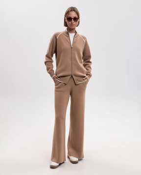 Kiton Brown wool and cashmere sweatpants D62941K0584L