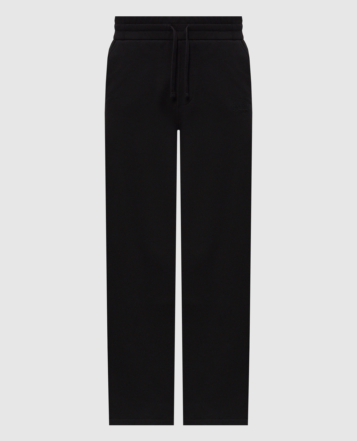Black sweatpants with logo embroidery