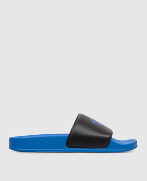 Diesel Children's black sliders with logo print BC1082KF0203640