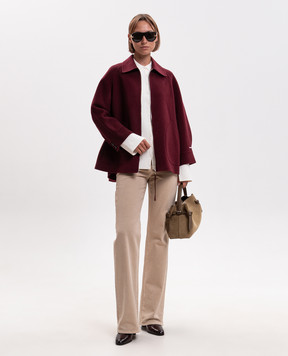 Max & Co SAGGINA burgundy wool jacket MCOSAGGINA
