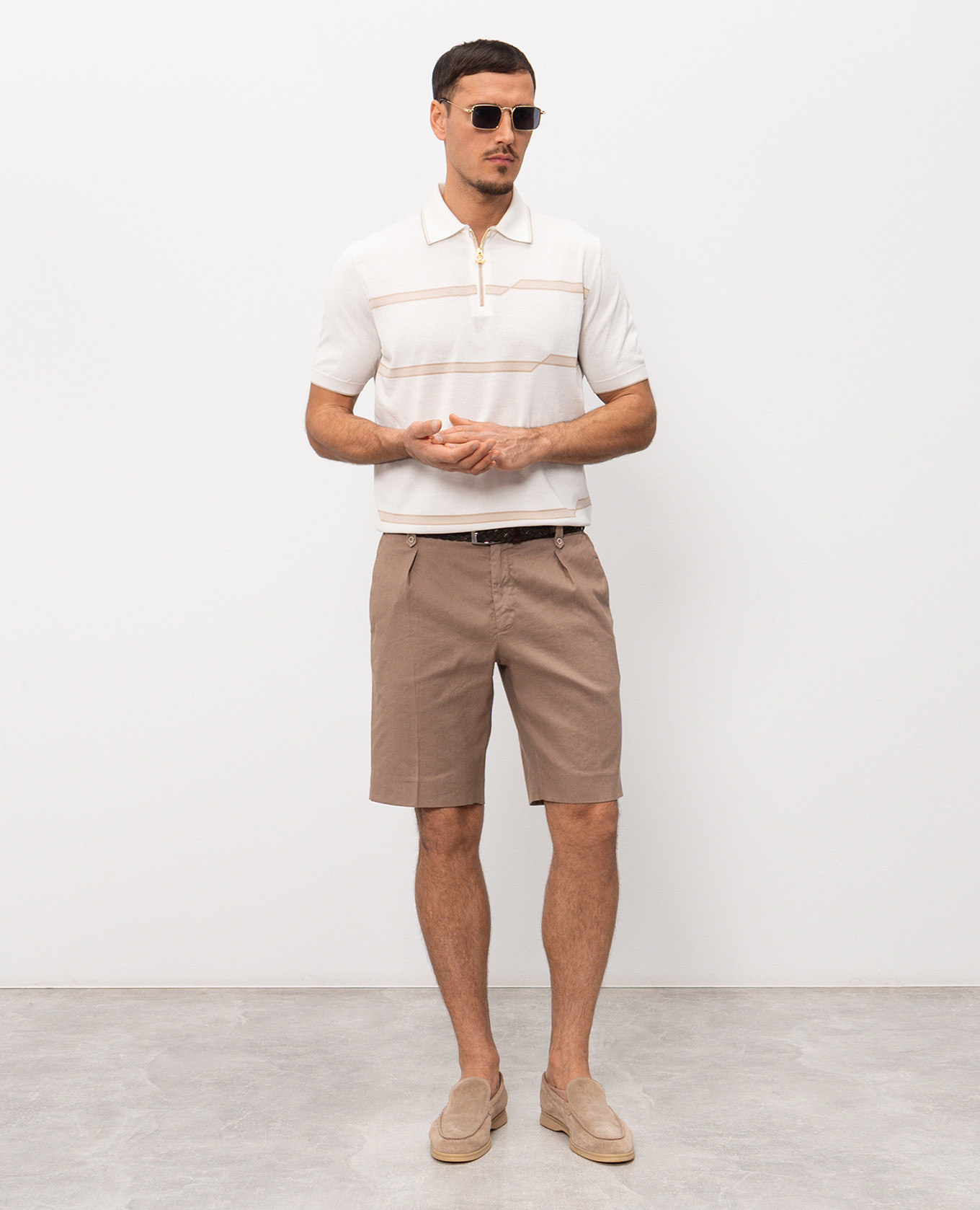 

White striped polo shirt Stefano Ricci