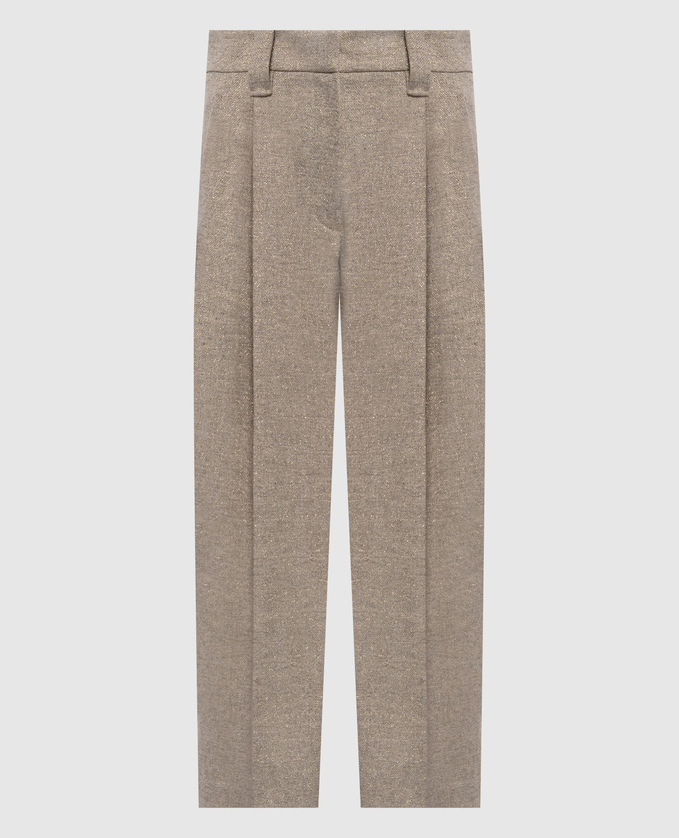 Beige wool pants Brunello Cucinelli