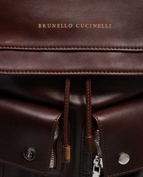 Brunello Cucinelli Brown leather backpack MBCIBU325