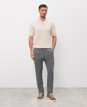 Woolrich Beige polo with linen CFWOKN2046MRUF0734