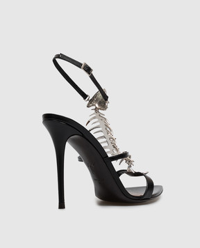 Giuseppe Zanotti Black leather SLIM sandals E600001