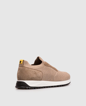 Doucal's Beige combination sneakers DU3568SYDNPX785