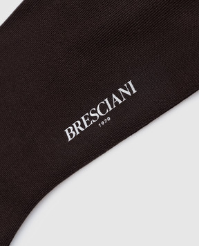Bresciani Brown socks with silk MC062UN0006BR