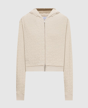 Off-White Beige sports jacket with logo pattern 29E00709T