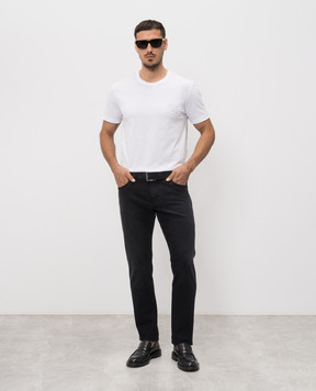 Dolce&Gabbana White T-shirt with monogram patch G8TQ8ZG7QNN
