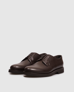 Peserico Brown leather derby shoes R79087C0CC919