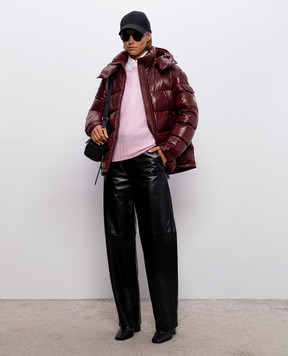 Max Mara Black leather pants LEGNO MSTLEGNO