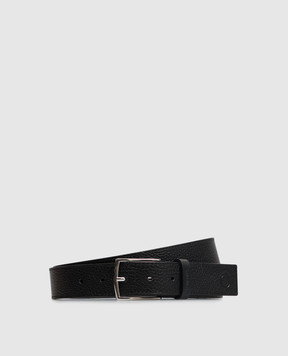 Trussardi Black leather belt with embossed logo B349B000042NMEL01L61