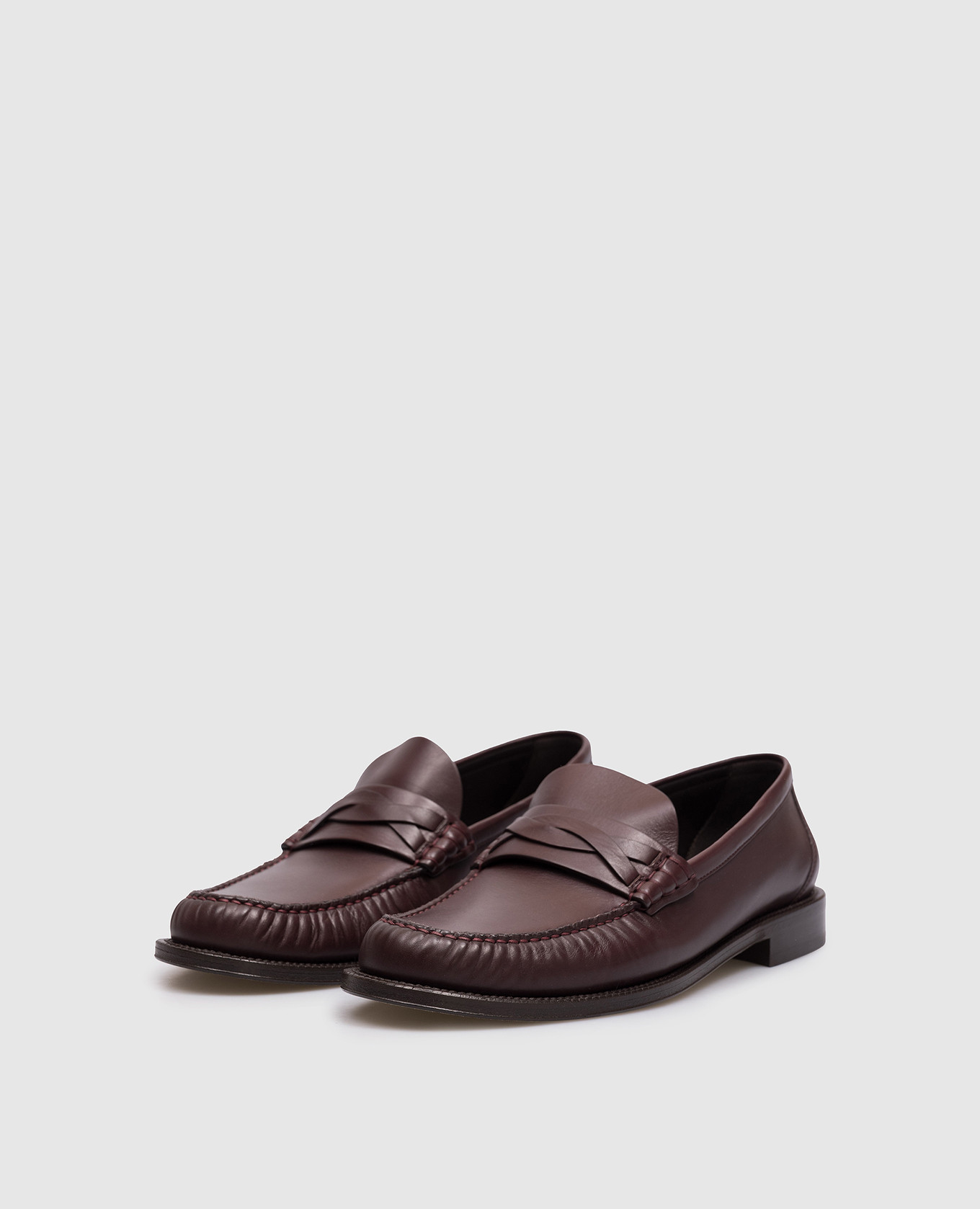 

Burgundy leather loafers Brunello Cucinelli