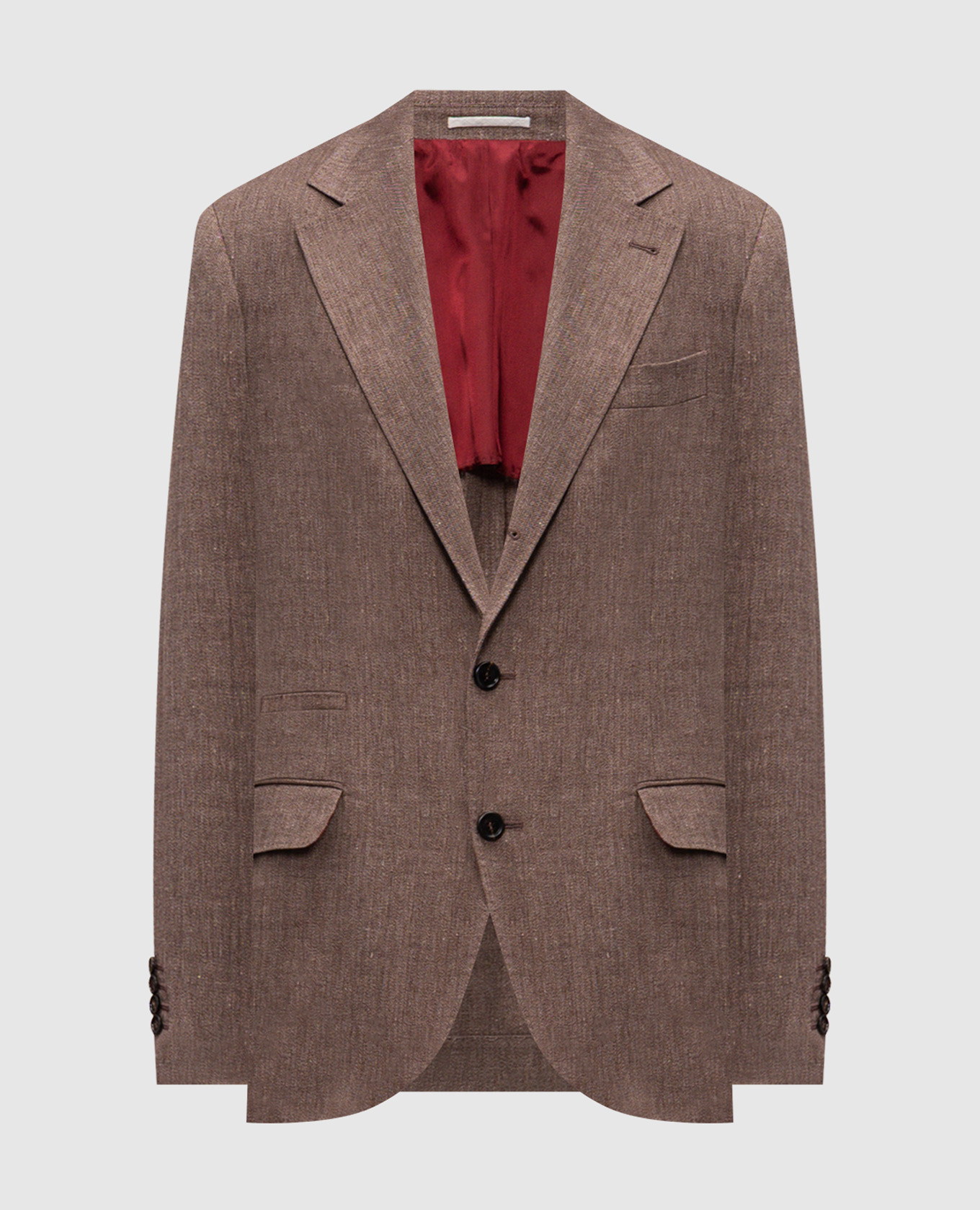 

Brown linen and wool blazer Brunello Cucinelli