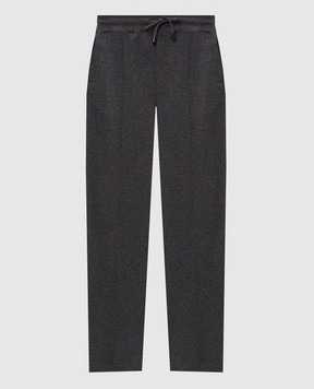 ISAIA Grey sweatpants with embroidered logo MP0057J0300