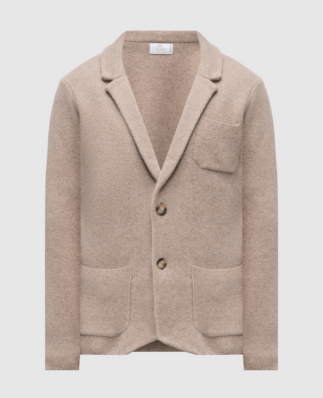

Beige wool and cashmere cardigan Pini Parma
