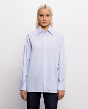 Saint Laurent Striped shirt with embroidered monogram logo 866496Y2N27