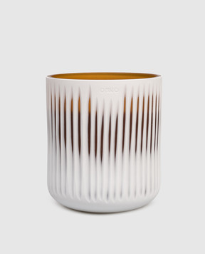 Onno Akosua L candle with Sunset scent in a glass candle holder ON602ST