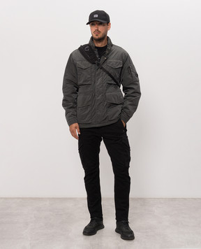 C.P. Company Black sweatshirt with logo embroidery MSS174A006453O