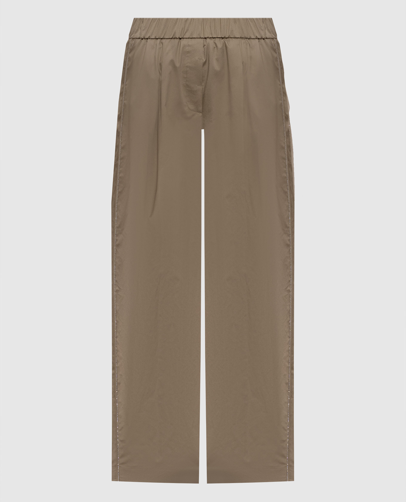 

Khaki pants with monil chain Peserico