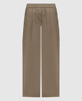 Peserico Khaki pants with monil chain A0465701979