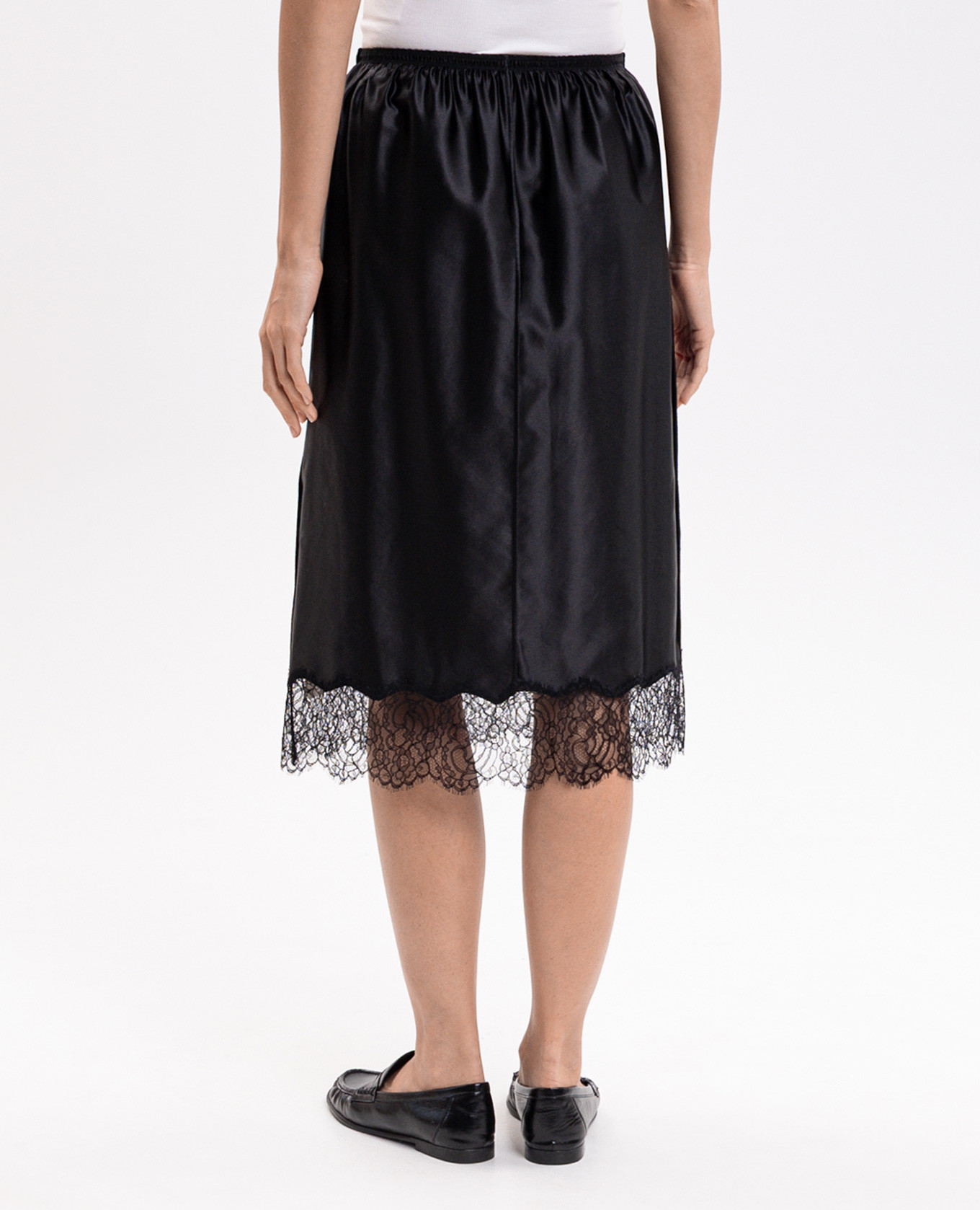 Black skirt with wool and silk Carven 4