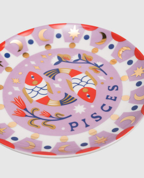 Bitossi Home Purple porcelain appetizer plate Piscies AST00010