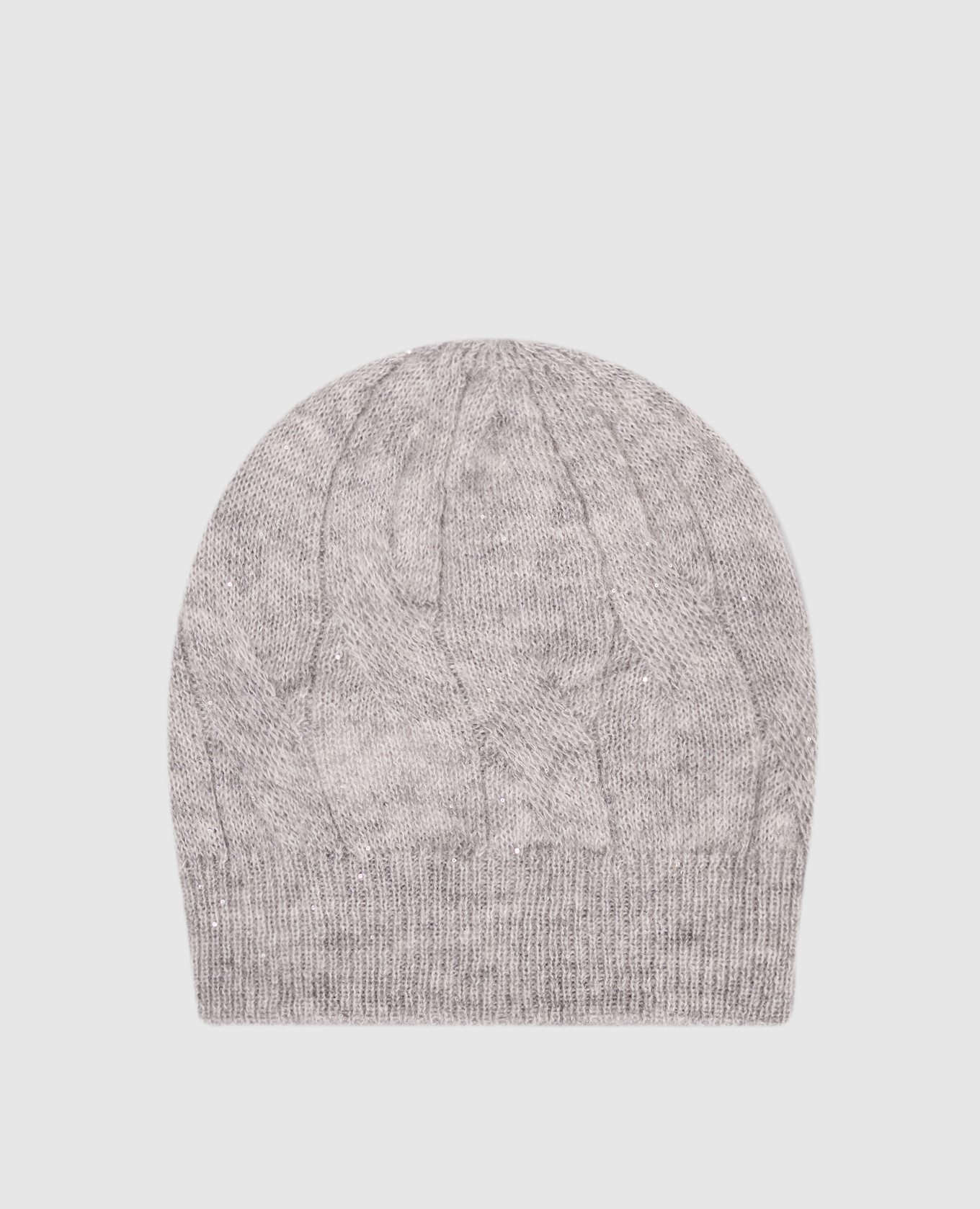 

Gray alpaca wool hat with sequins Peserico, Grey