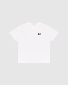 Dolce&Gabbana Children's white T-shirt with logo L4JT7TG7P1T36