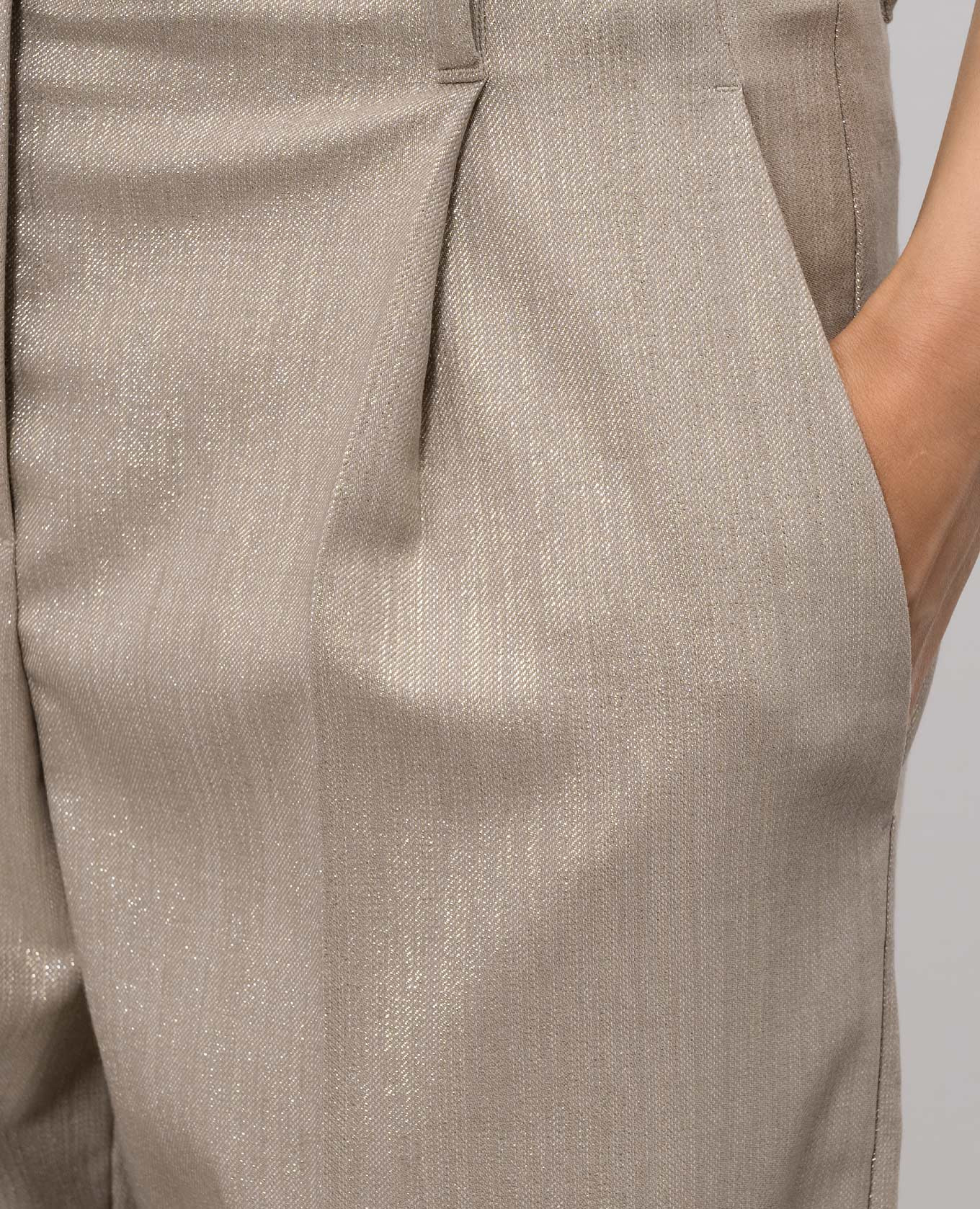 Beige wool pants Brunello Cucinelli 5