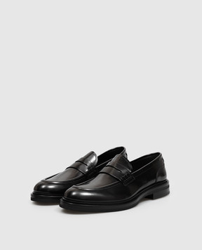 Dolce&Gabbana Black leather glossy loafers A30267A1203