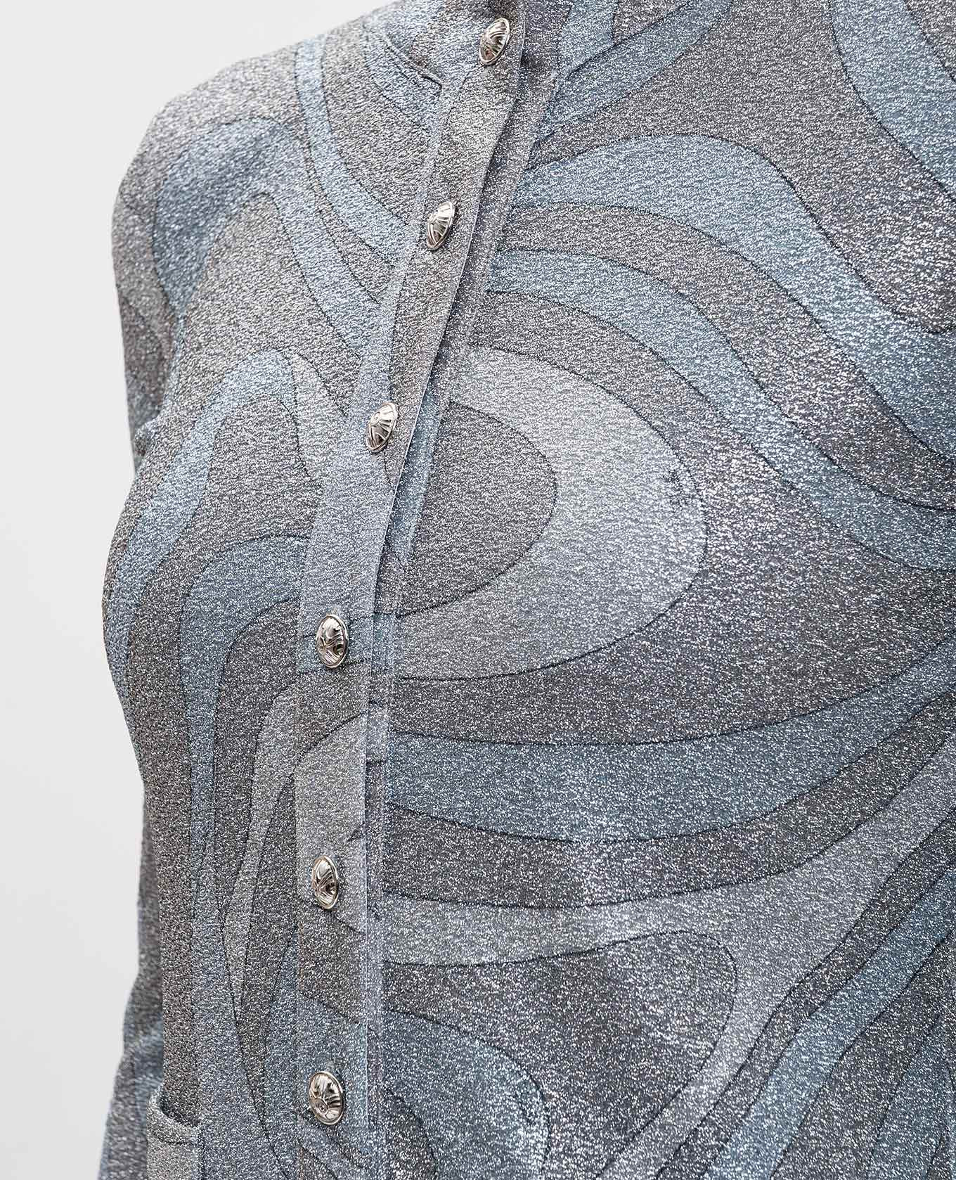 

Grey cardigan in Marmo print with lurex PUCCI