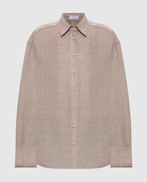 Brunello Cucinelli Beige wool shirt MP550M1M06
