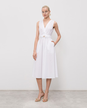Twinset White dress with metal logo 261TT2161
