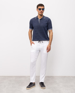 Marco Pescarolo White linen pants CARACCIOLO5302