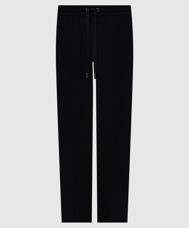Blue pants with logo patch