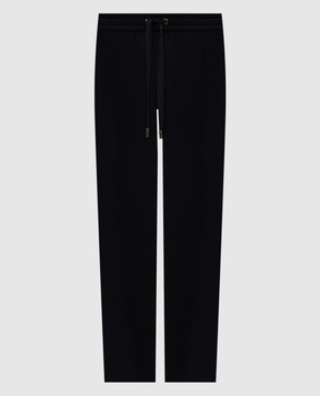 Dolce&Gabbana Blue pants with logo patch GP17YTG7Q1A