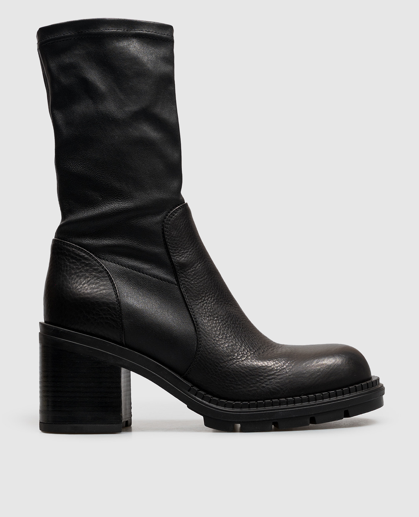 Black leather ankle boots FRANKY AGL