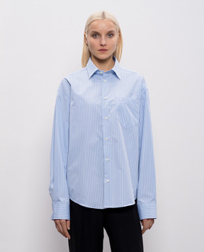 Ami Paris Blue striped shirt USH766CO0219w