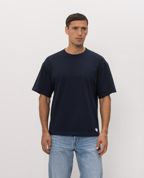 Saint Laurent Blue T-shirt with a patch 798933Y37RY