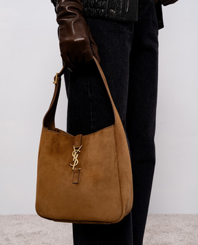 Saint Laurent Brown suede bag LE 5À7 7139381U80W