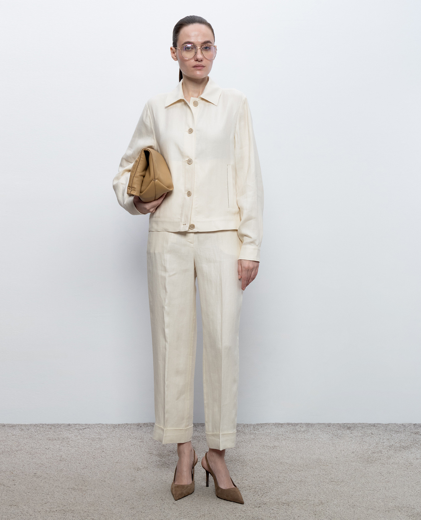 

Beige linen jacket Peserico