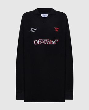 Off-White Black dress with logo 2DF002F25FLE001