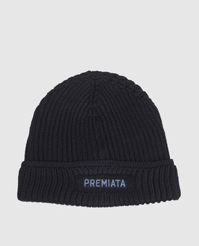 Premiata Blue wool hat with logo embroidery BALE