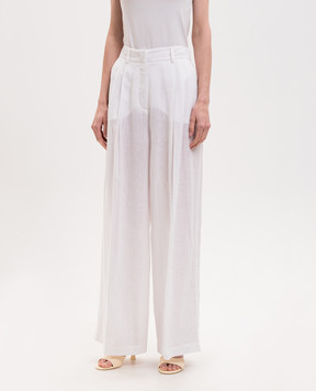 MooRER White linen pants RUMY RUMYJGLX