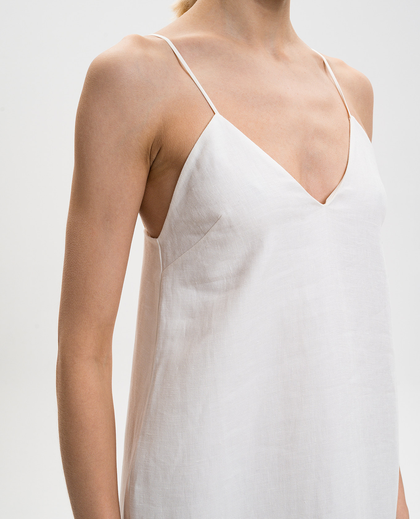 

Taja white linen dress Khaite