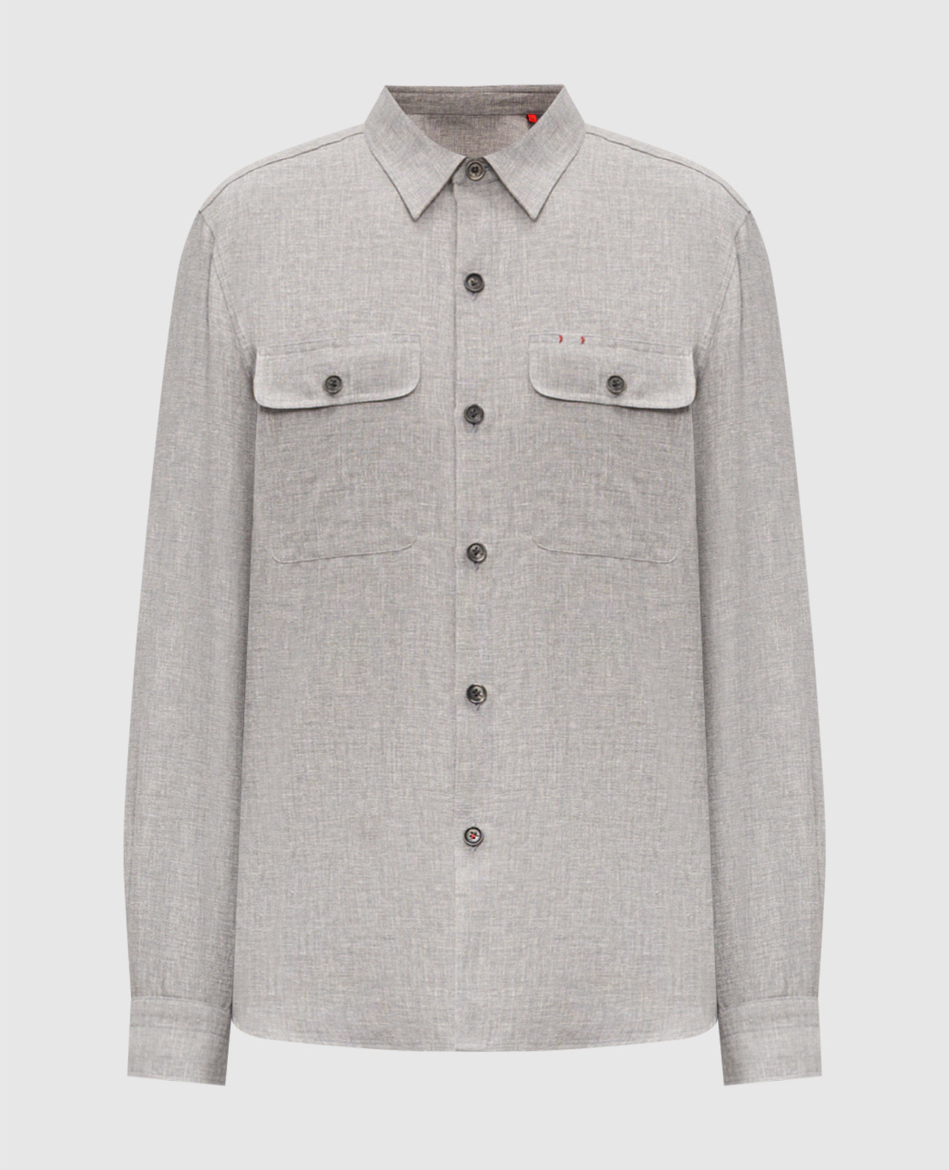 Gray linen and wool shirt